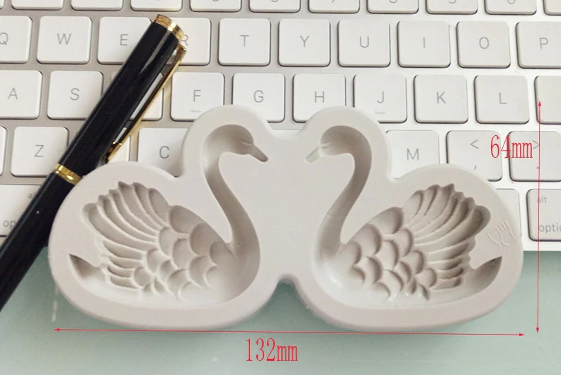 Moule en silicone - Couple de Cygnes