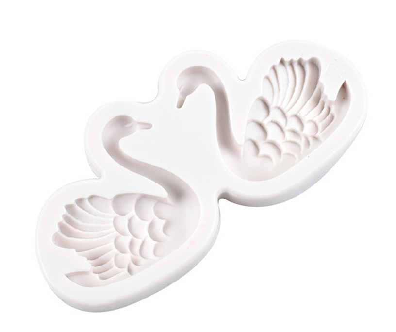 Moule en silicone - Couple de Cygnes
