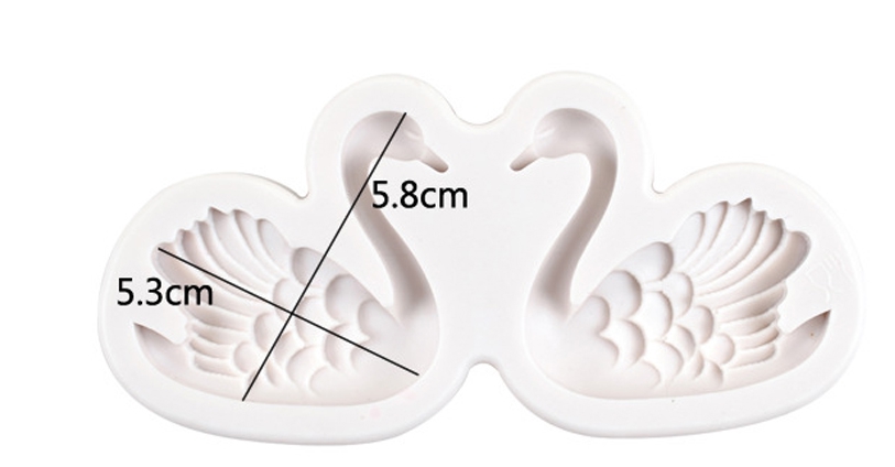 Moule en silicone - Couple de Cygnes