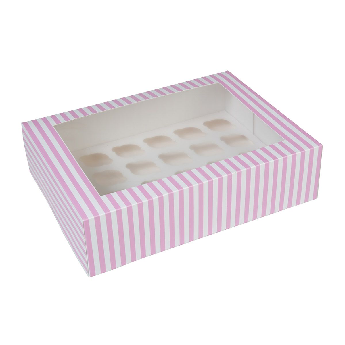 Boîte pour 24 mini cupcakes – Rose Cirque - Lot de 2