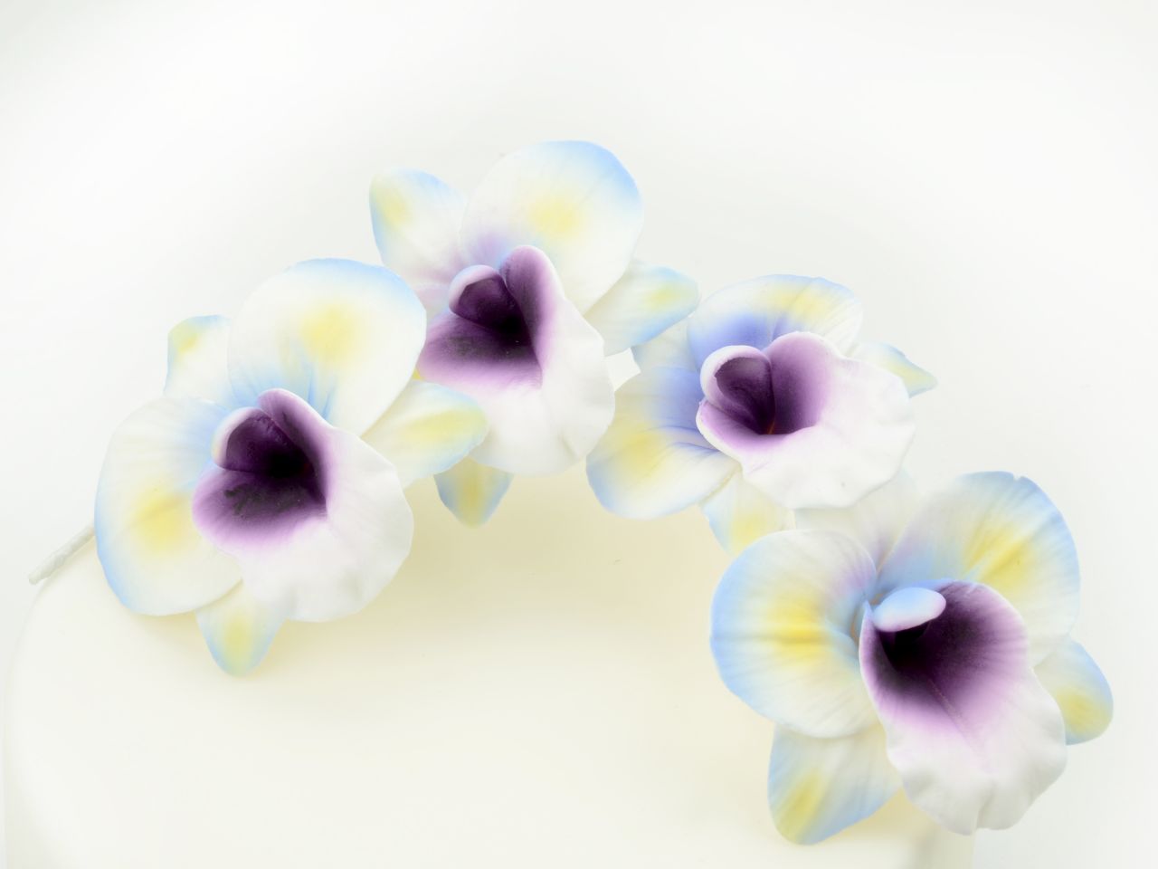 Fleur en sucre - Orchidée 11 cm - Violet