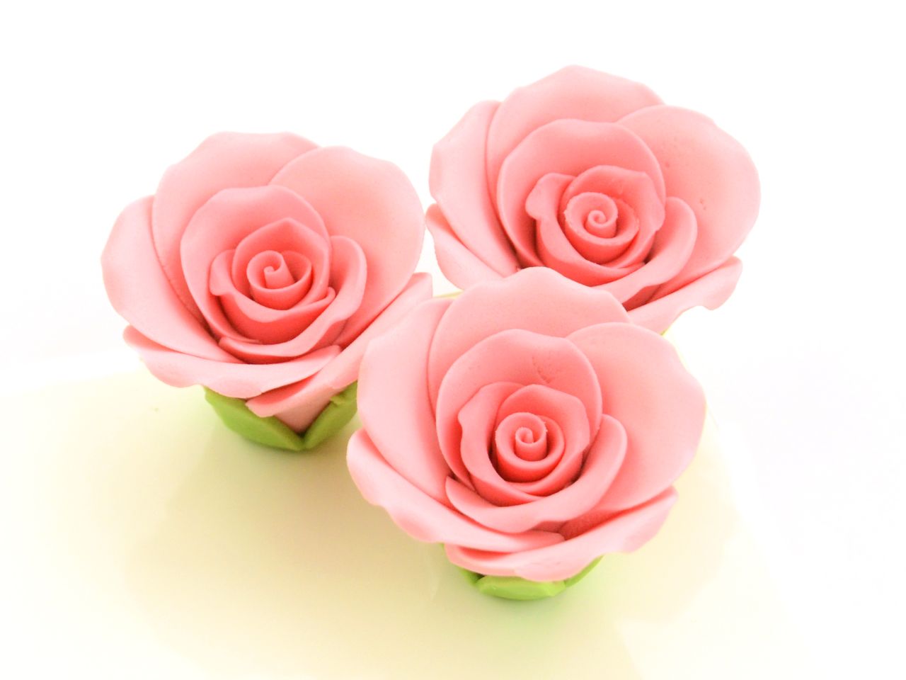 Fleur en sucre - Rose - Rose - Choisir la taille