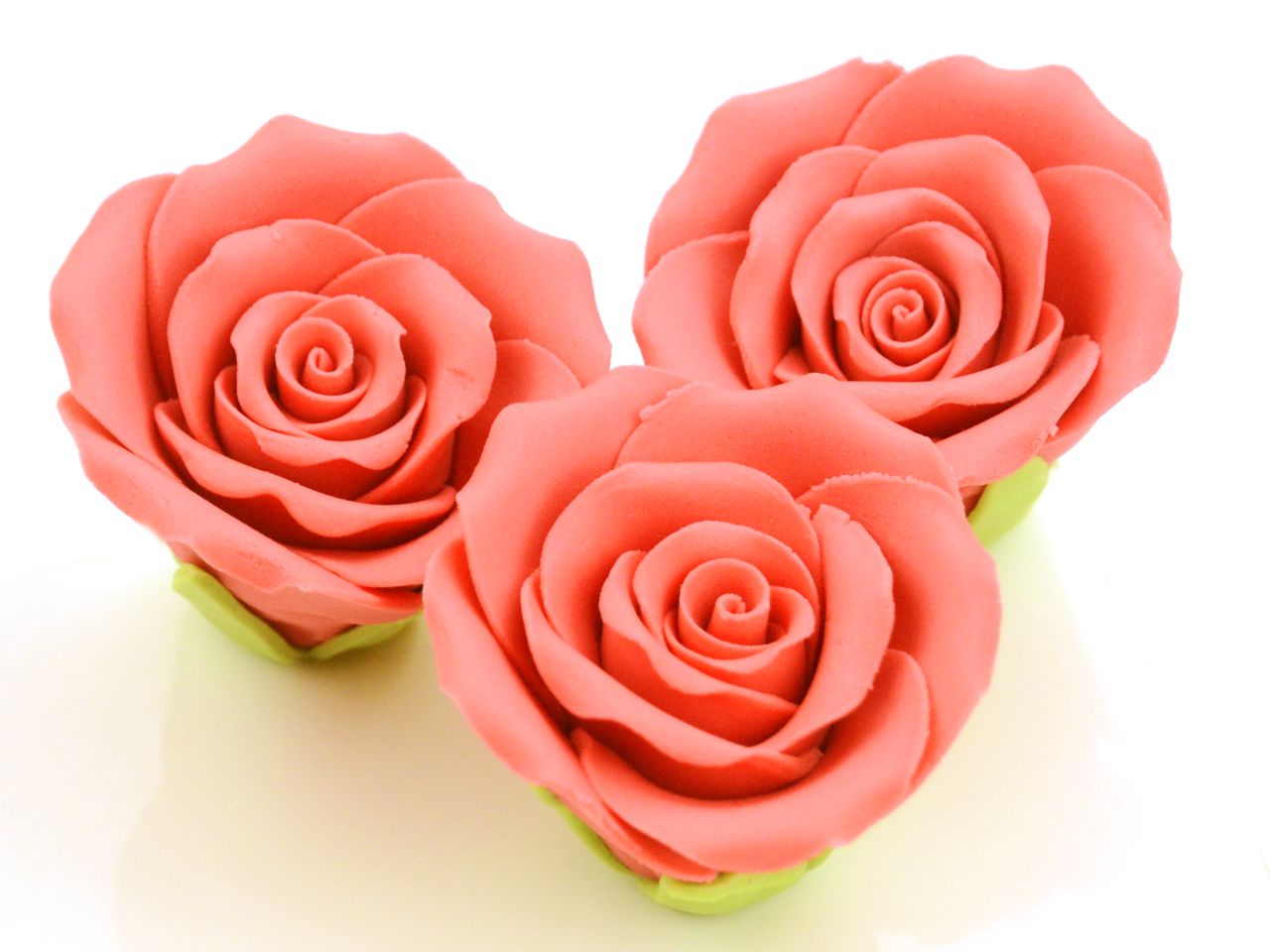 Fleur en sucre - Rose - Rouge - Choisir la taille
