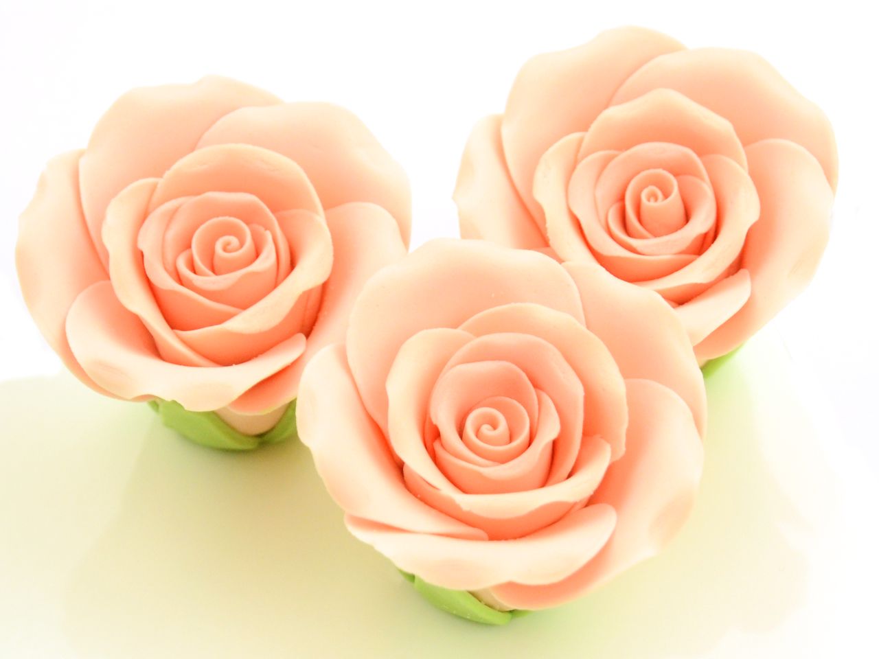 Fleur en sucre - Rose - Pêche - Choisir la taille