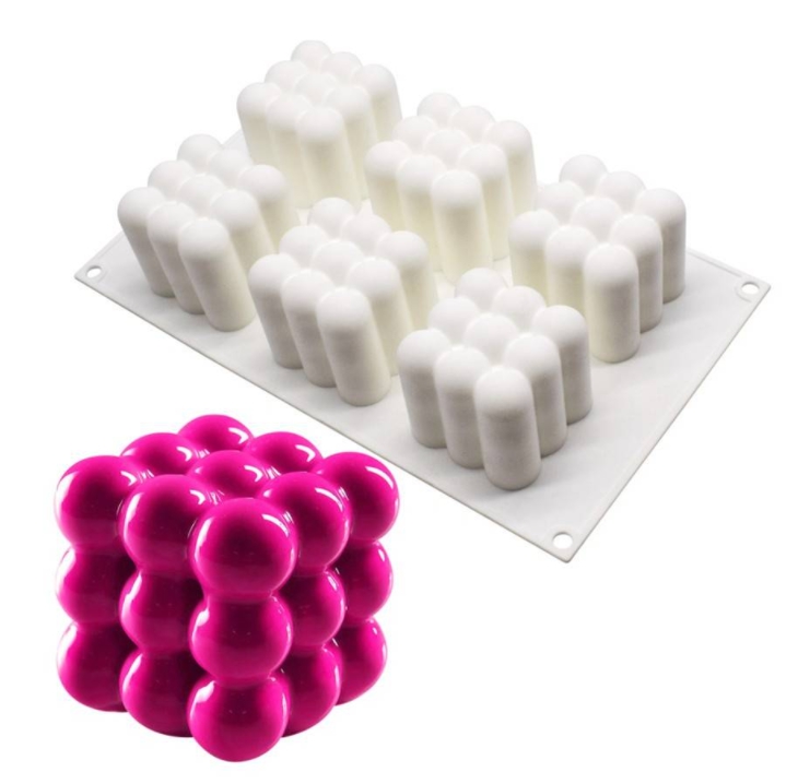 Moule 6 cubes de boules sphères en silicone