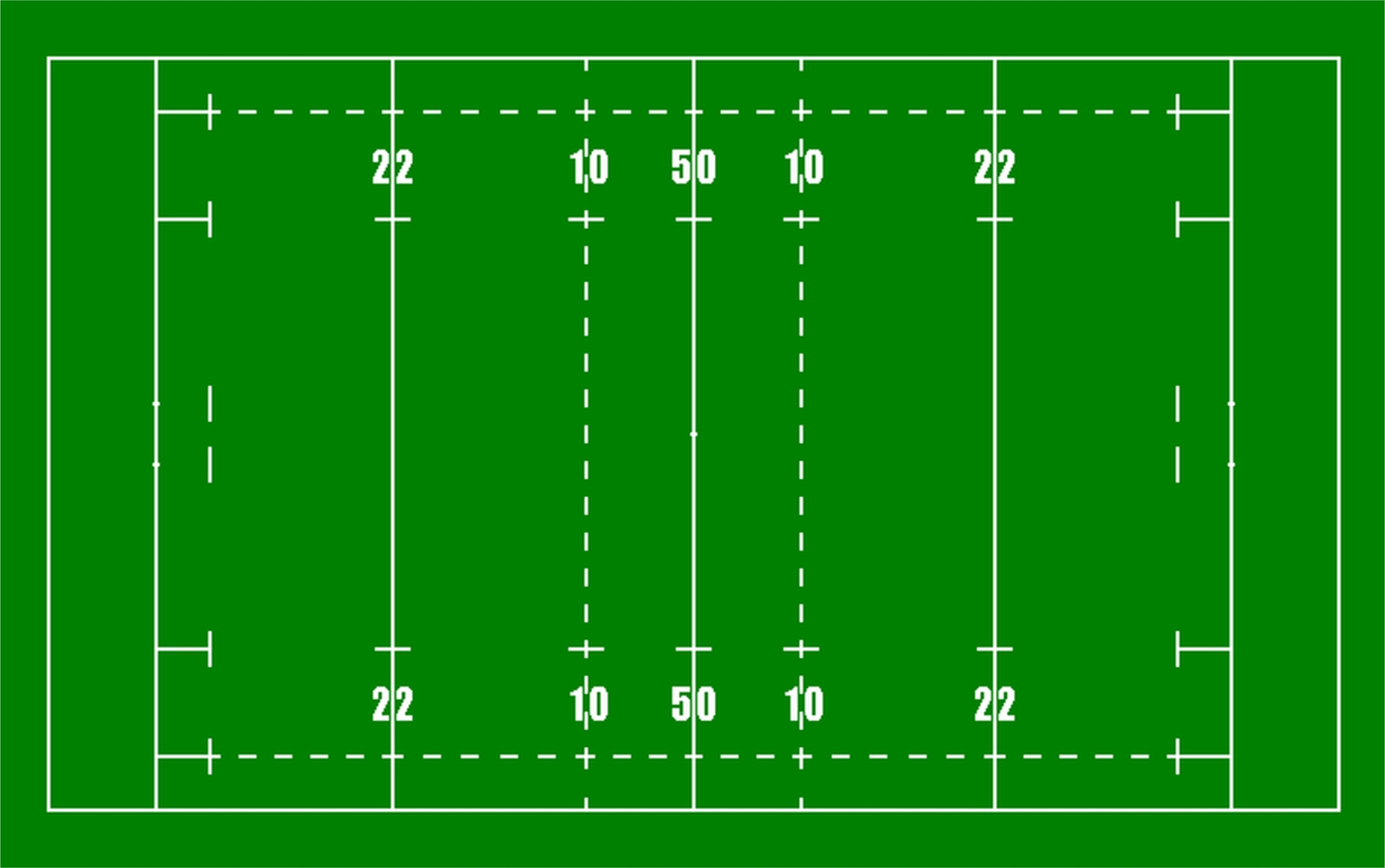 Terrain de rugby en sucre - A3 (29 x 41 cm)
