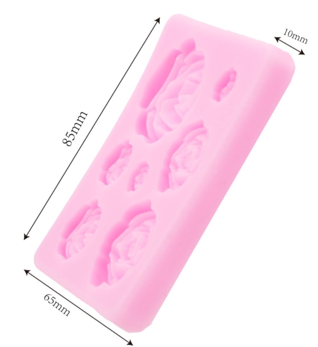 Moule en silicone - Rose - 7 tailles