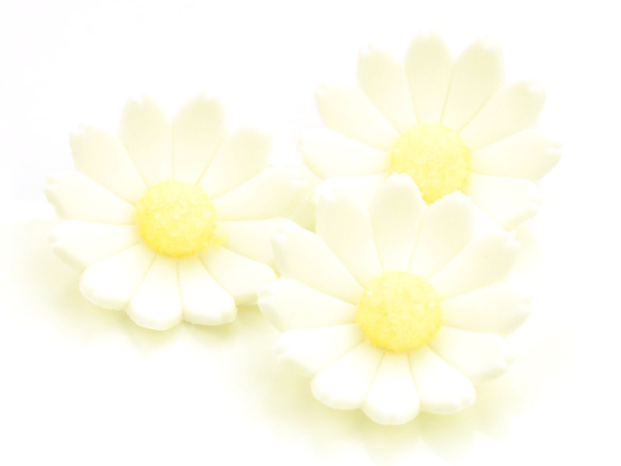 Fleur en sucre - Marguerite 4 cm - Blanc