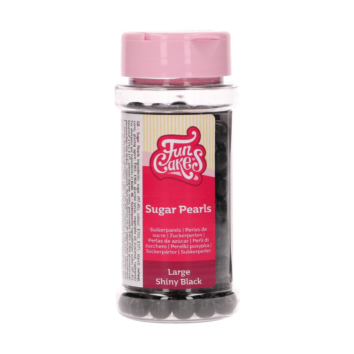Perles en sucre 80 g – Noir Brillant 7 mm