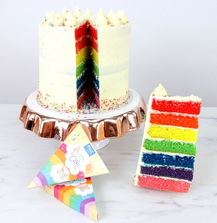 Colorant alimentaire en gel PME - Rainbow Cake - Lot de 7