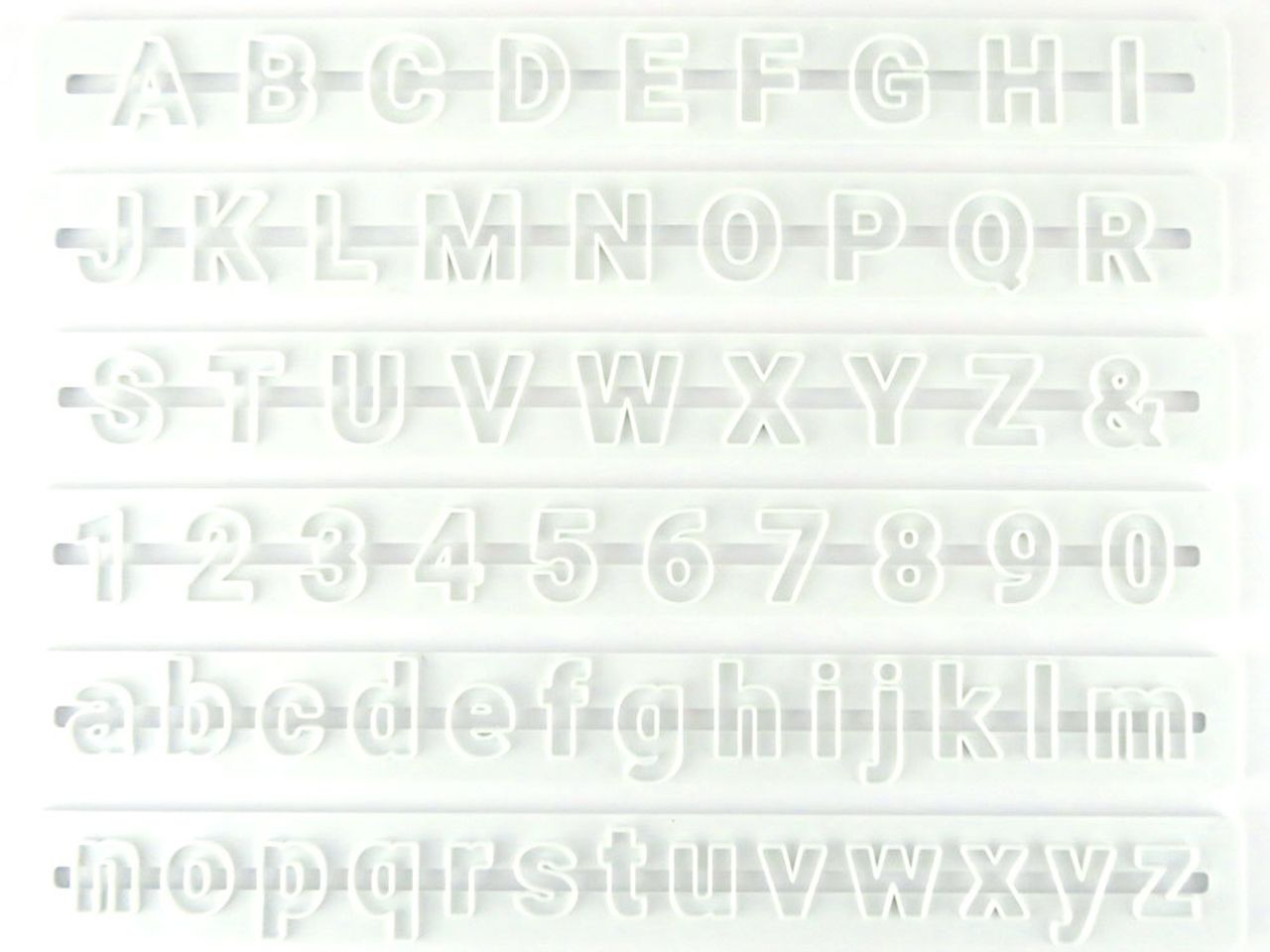 Découpoir - Lettres et Chiffres - Roboto - Lot de 6