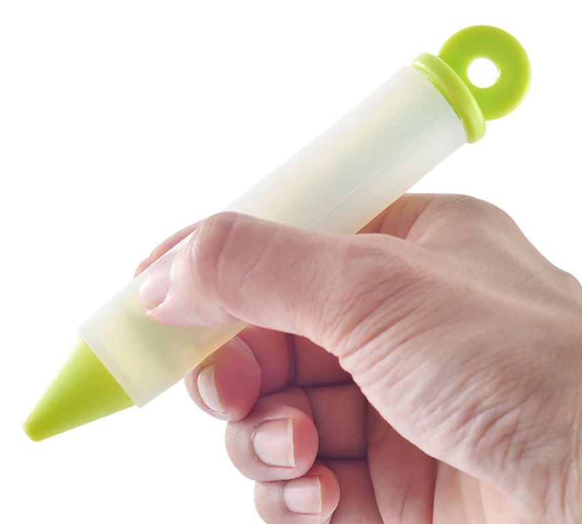 Stylo en silicone - Bouteille pressable - 4 embouts