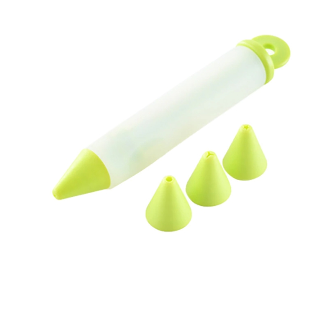 Stylo en silicone - Bouteille pressable - 4 embouts