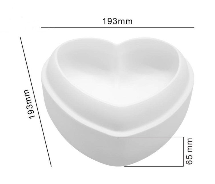 Moule de cuisson en silicone - Coeur arrondi 19 cm