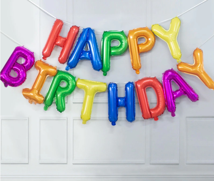 Guirlande de Ballons - Happy Birthday - Multicolores