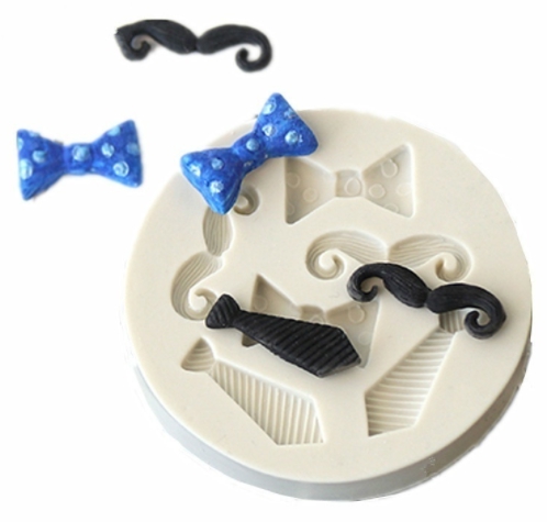 Moule en silicone – Moustaches et Cravates