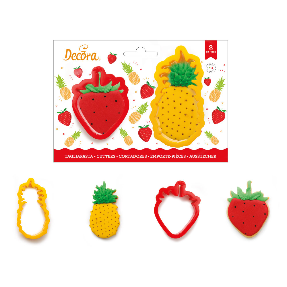 Découpoir - Ananas et Fraise - Lot de 2