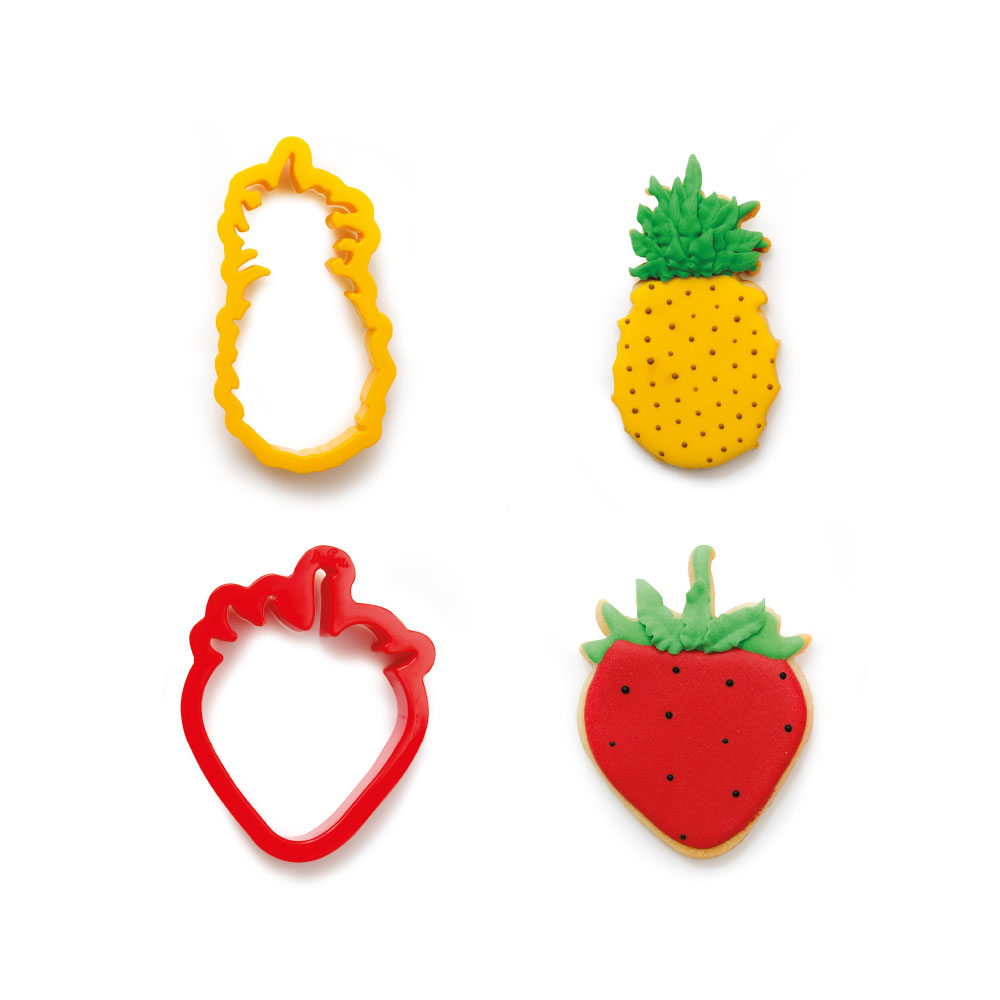 Découpoir - Ananas et Fraise - Lot de 2