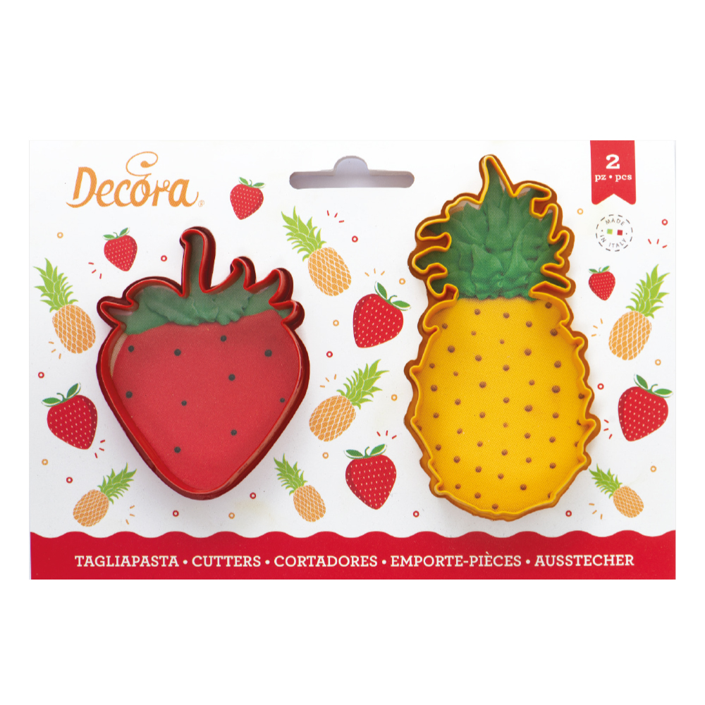 Découpoir - Ananas et Fraise - Lot de 2