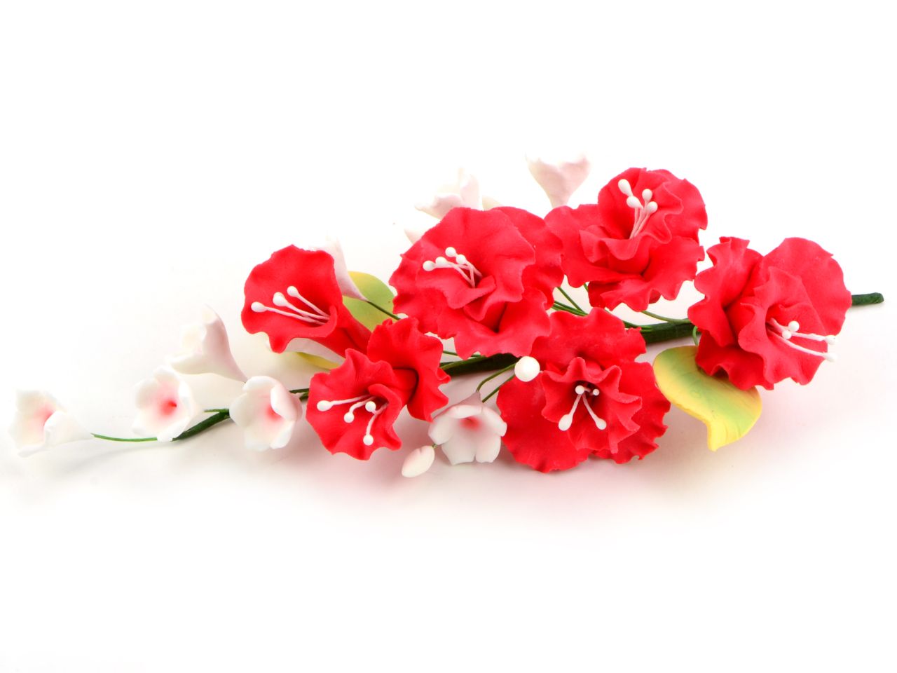 Fleur en sucre - Bouquet de Pivoine 25 cm - Rouge