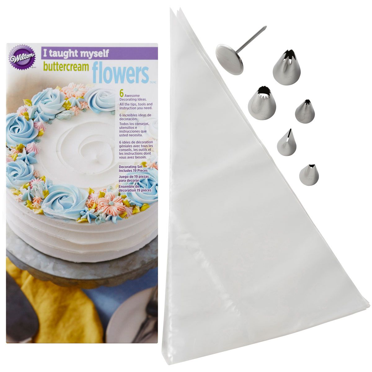 Kit de décoration - I Taught Myself ButterCream Flowers - Lot de 19