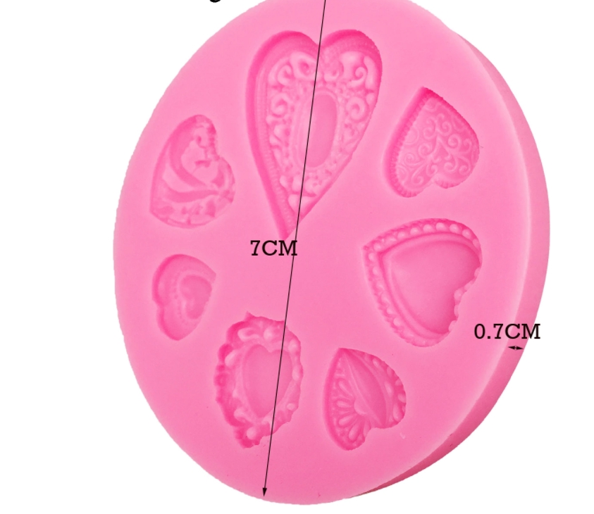 Moule en silicone - Bijoux Coeurs