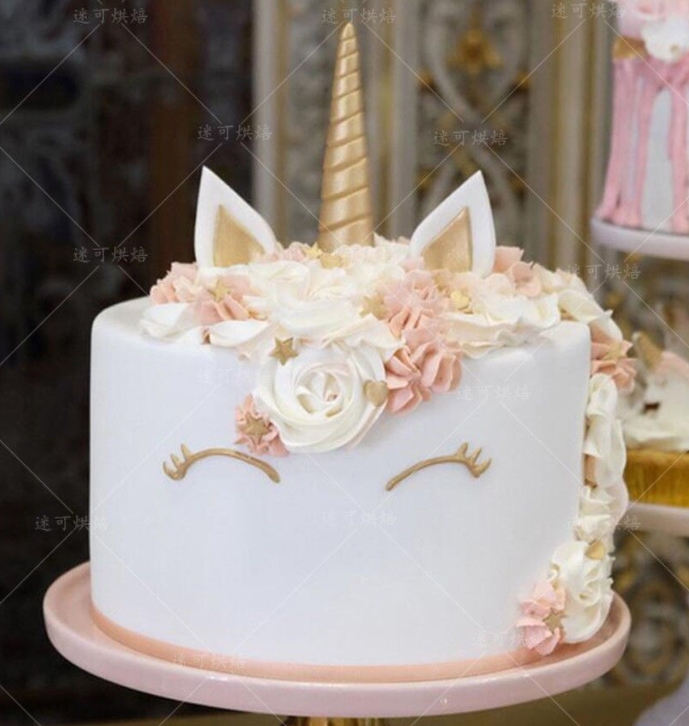 Aomily-Décoration de gâteau d'anniversaire en silicone pour