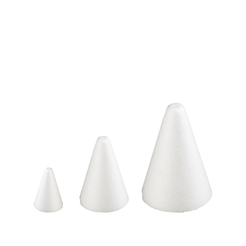 Lot De 2 Cones En Polystyrène Plein, Hauteur 40 Cm, Diamètre De Base 18 Cm, Présentoir à Macarons, Plateaux Doré Réversible