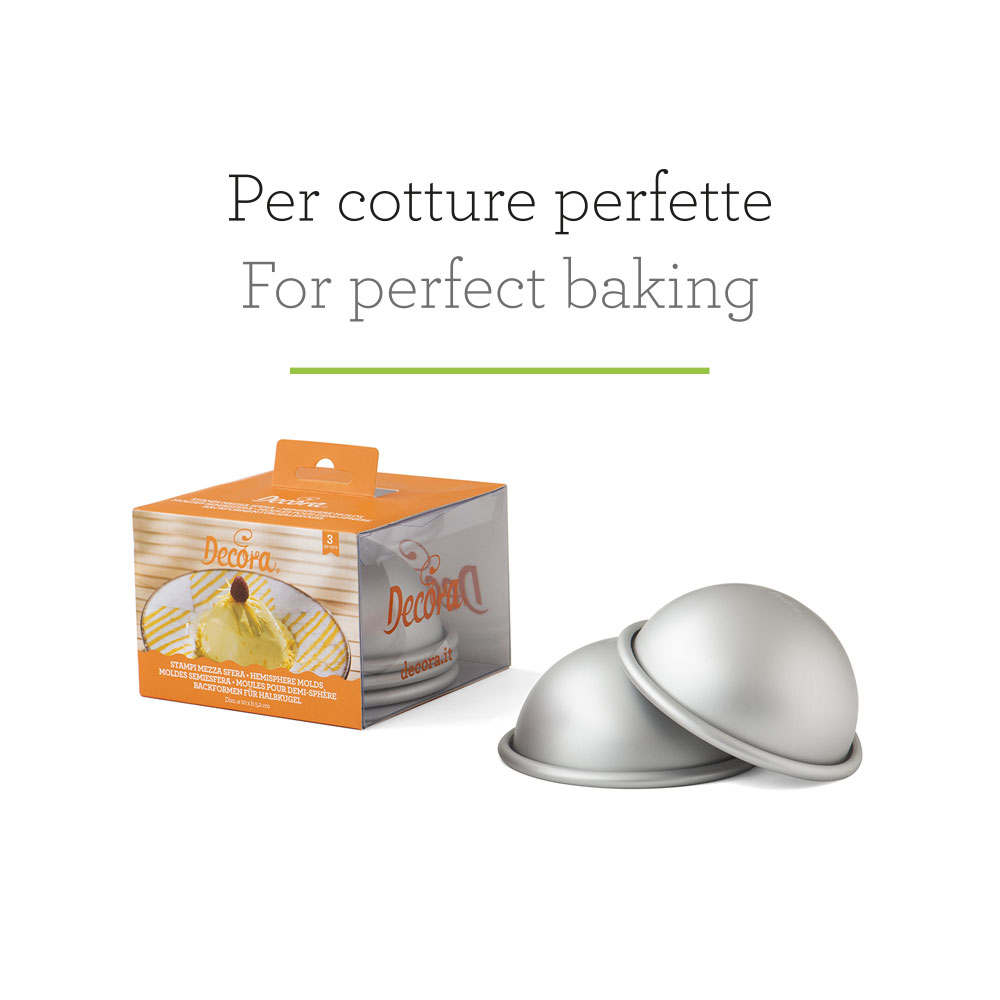 Moule de cuisson - Demi-Sphère 10 cm - Lot de 3