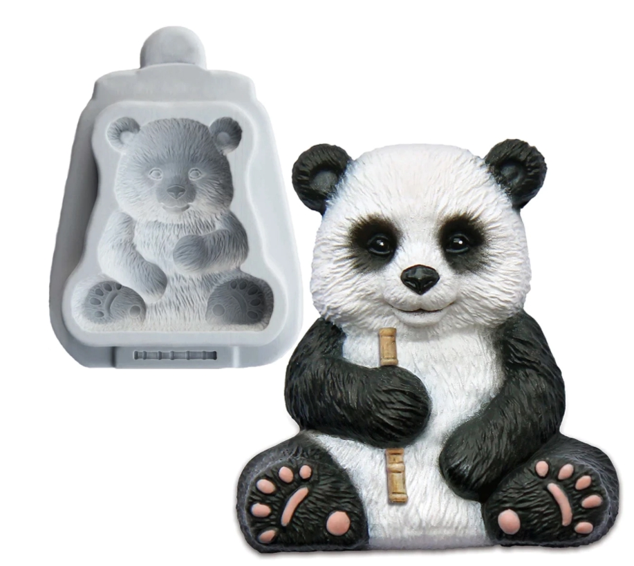 Moule en silicone - Panda et Bambou