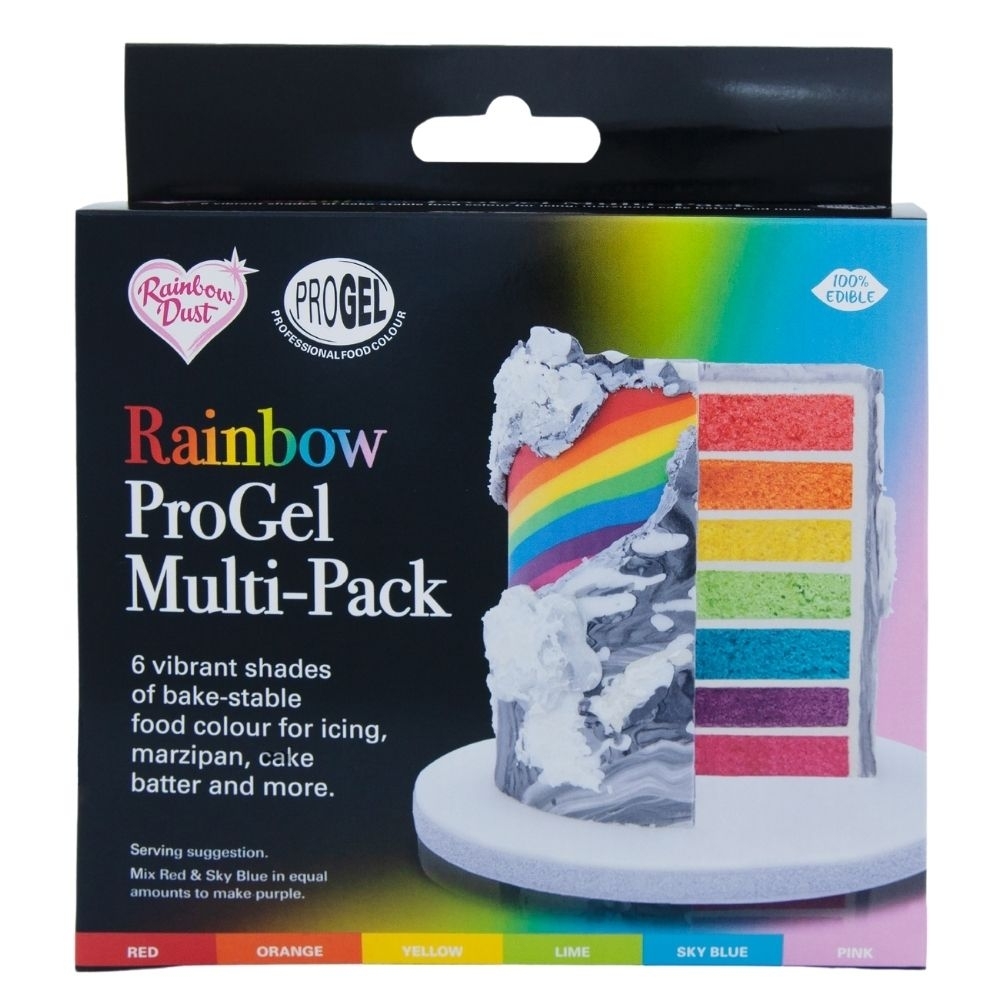 Colorant alimentaire ProGel - Rainbow - Lot de 6