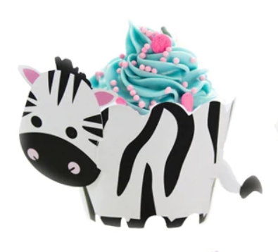 Kit 24 Caissettes et Déco Cupcakes - Animaux de Safari pour l