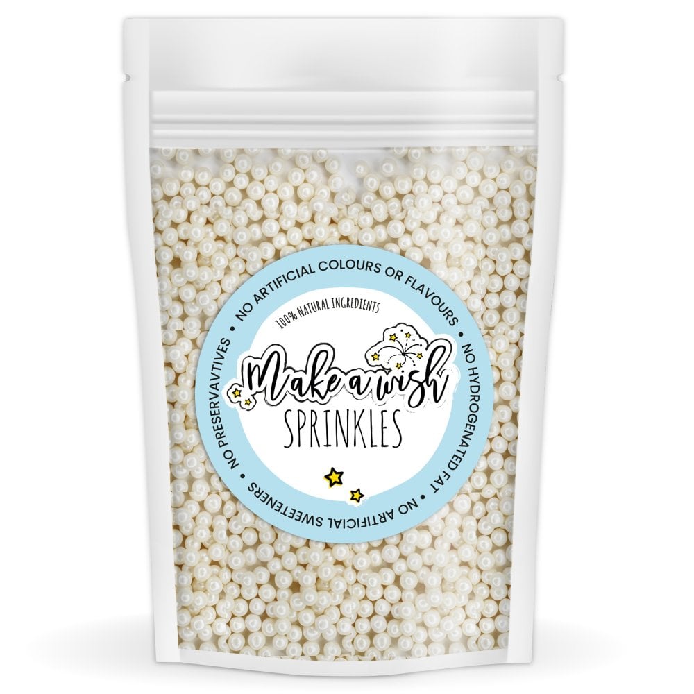 Perles en sucre 80 g - Blanc - Choisir la taille