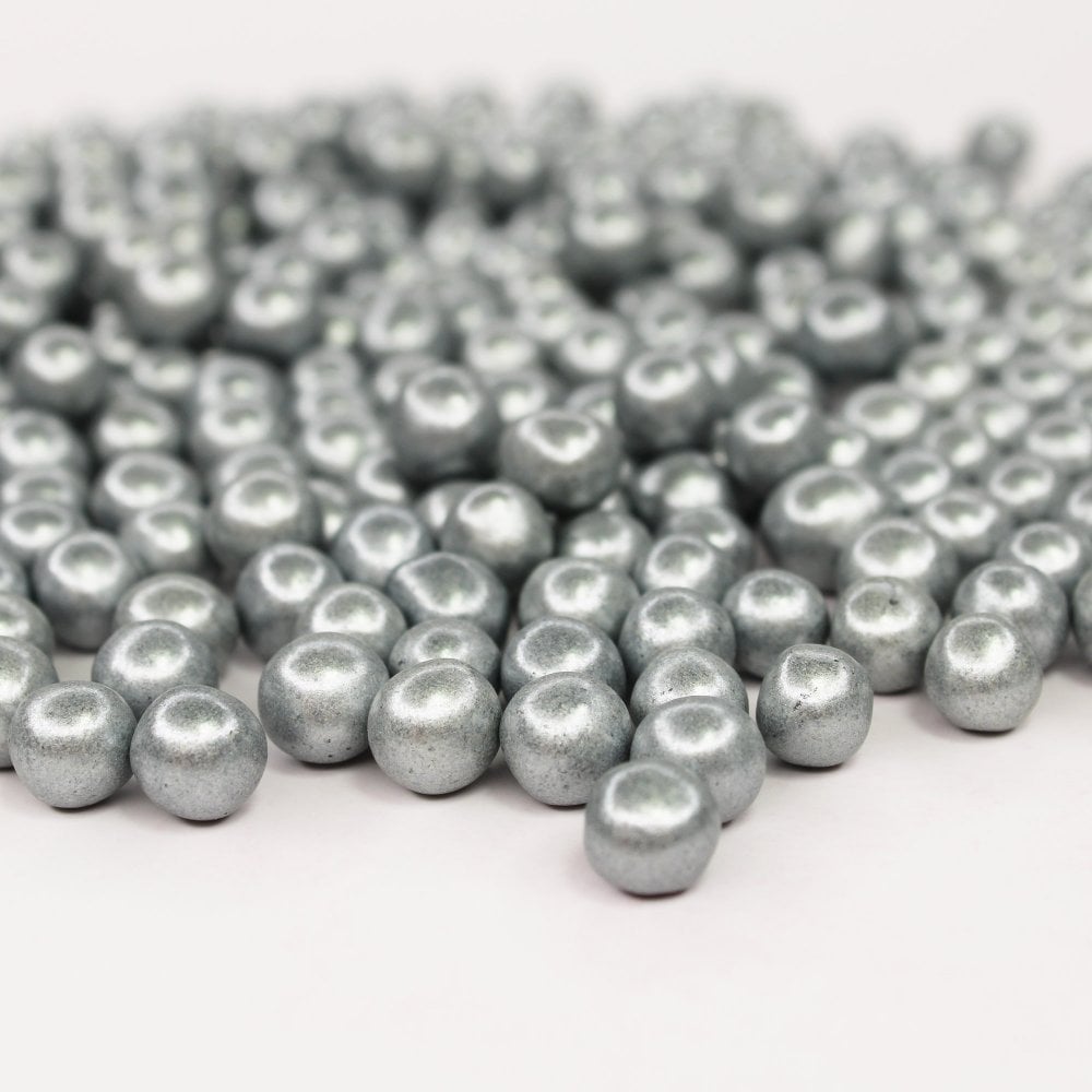 Perles en sucre 80 g - Argent 4 mm