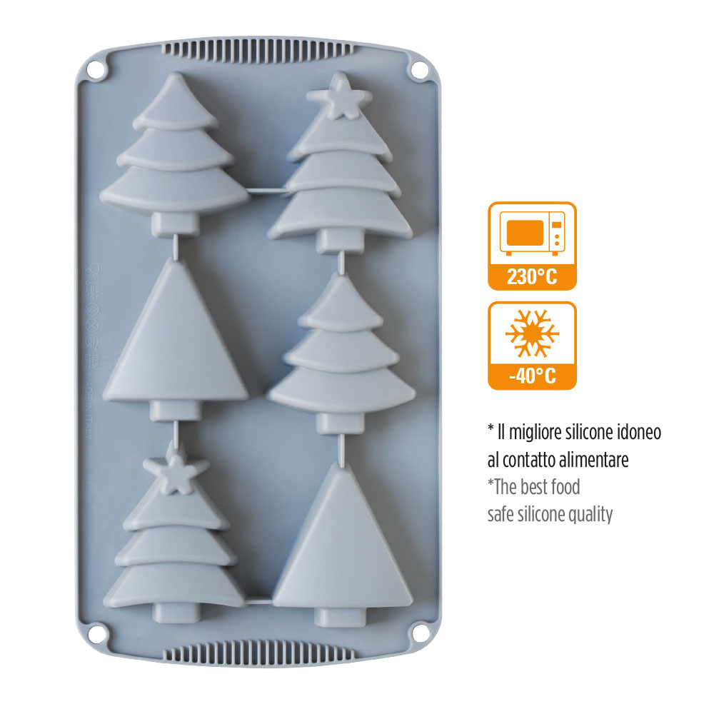 Moule en silicone pour arbres de Noël - 6 Cavites