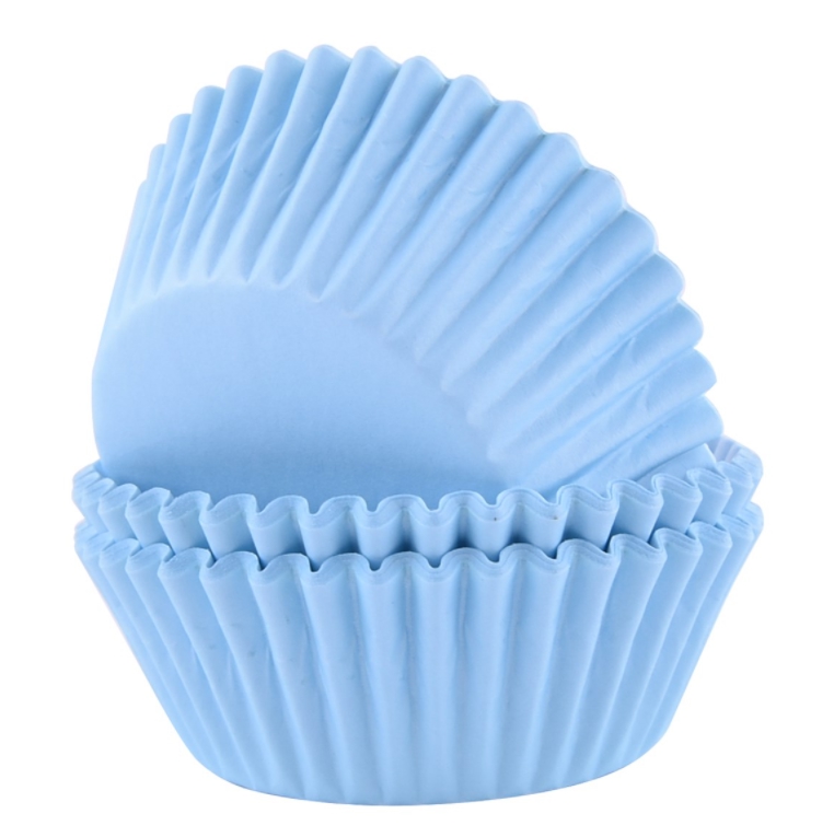 Caissettes à cupcakes - Bleu Clair - Lot de 60