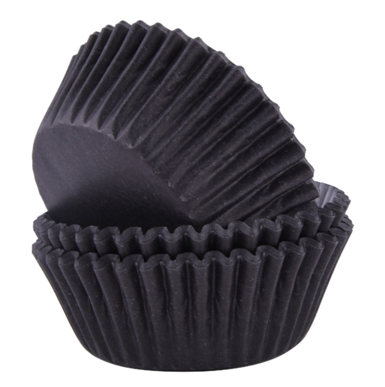 Caissettes à cupcakes Noir - x60