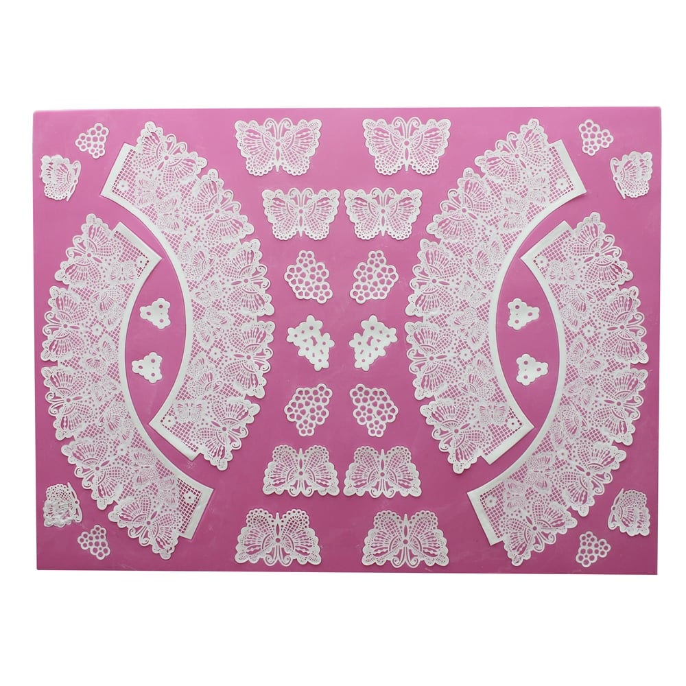 Tapis de dentelle - Contour à Cupcake - Butterfly
