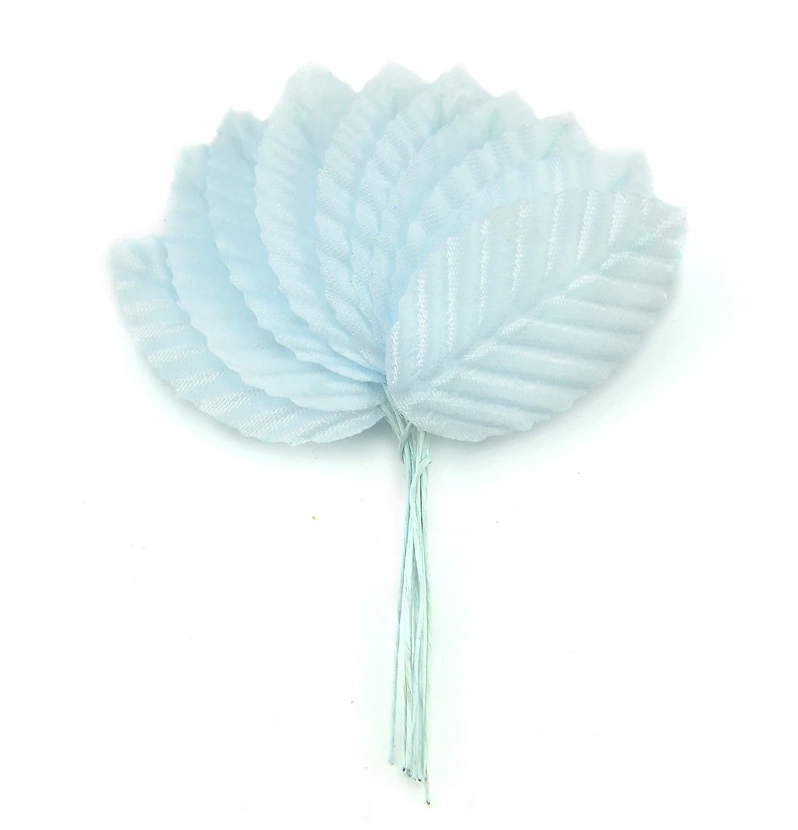 Feuilles artificielles - Bleu Clair - Lot de 10