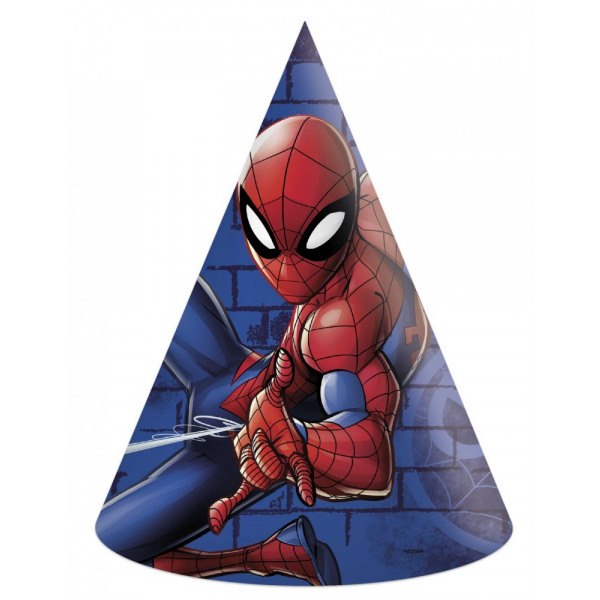 Chapeaux de Fête - Spiderman - Lot de 6