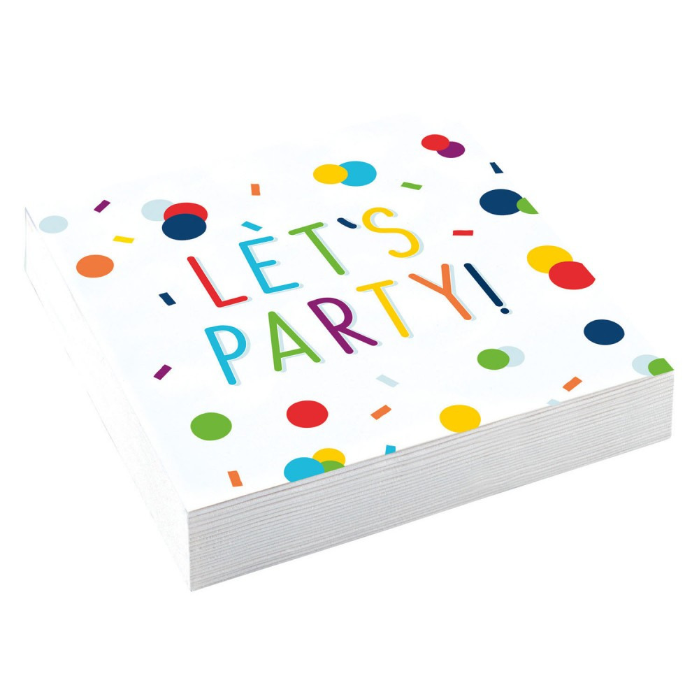 Serviettes - Confettis Let\'s Party - Lot de 20