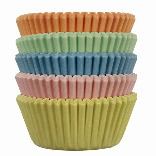 Mini Caissettes à cupcake - Pastel - Lot de 100