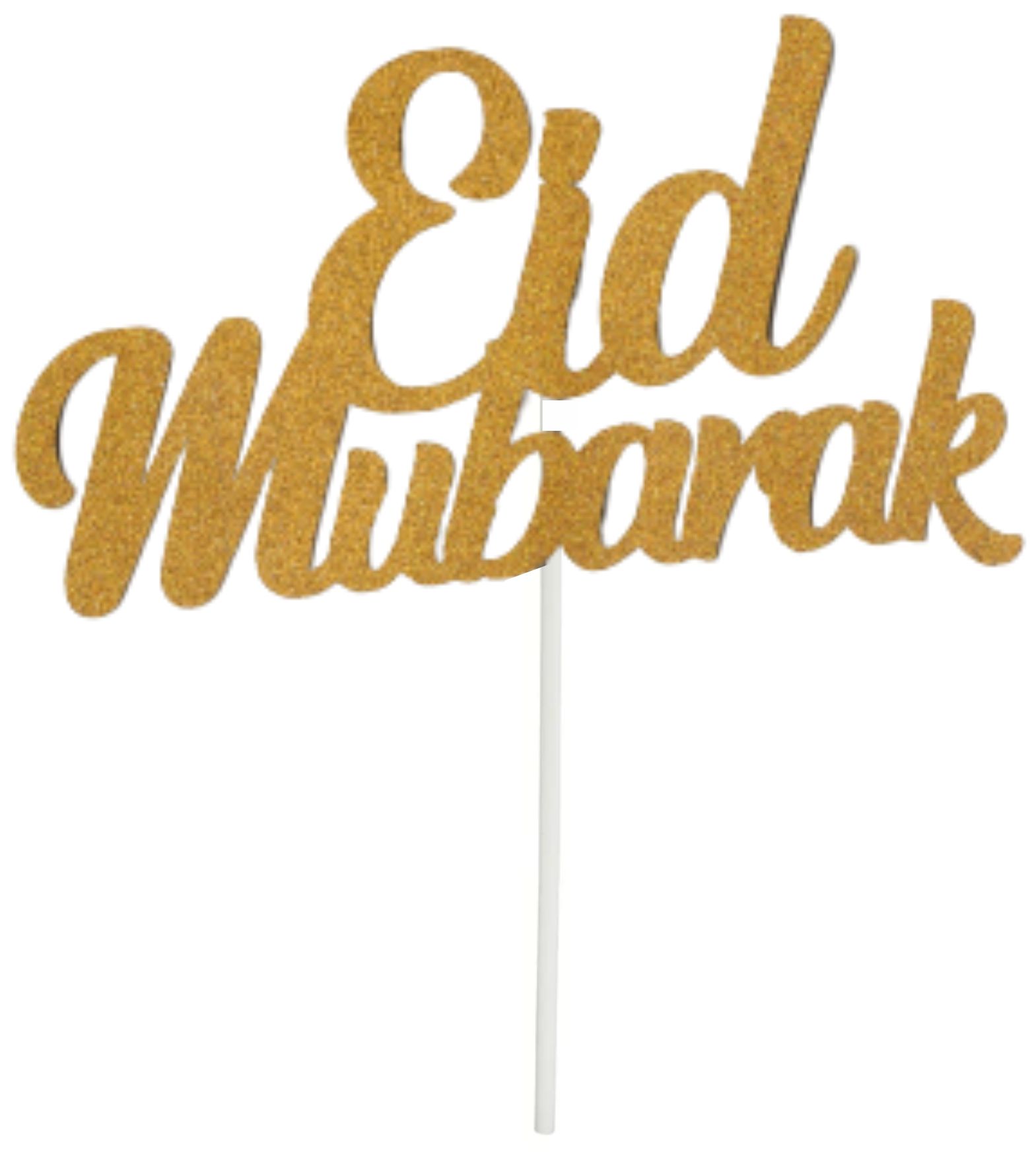 Topper - Eid Mubarak C - Or pailleté