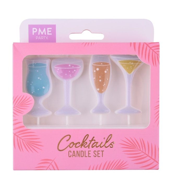 Bougie Topper - Cocktails x 4