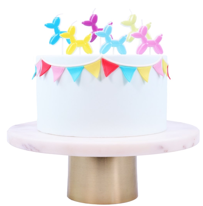 Bougie Topper - Bougie d'Anniversaire Pastel Bleue