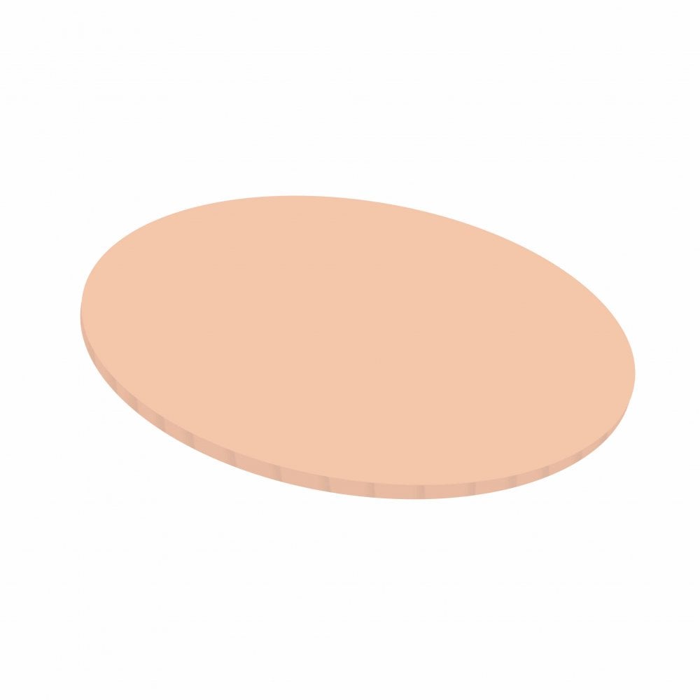 Semelle à gâteaux Rond 5 mm – Masonite - Orange pastel - Choisir la taille
