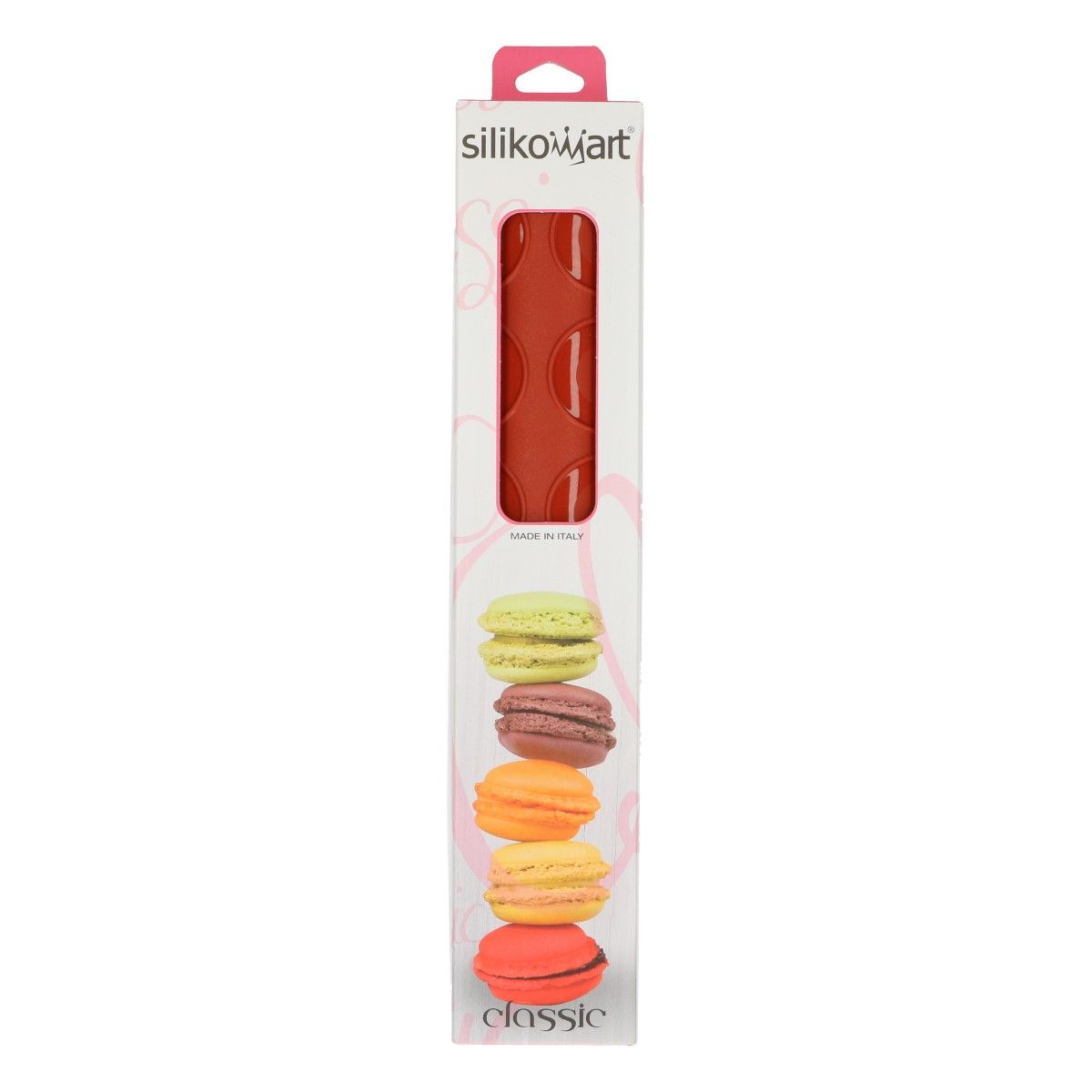 TAPIS SILICONE 48 MACARONS ROUGE