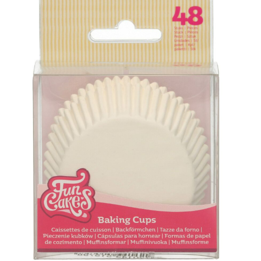 Caissettes à Cupcakes blanc – Lot de 48