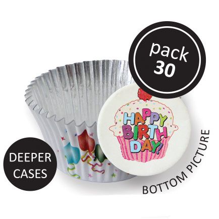 Caissettes à cupcake – Ballons – Lot de 30