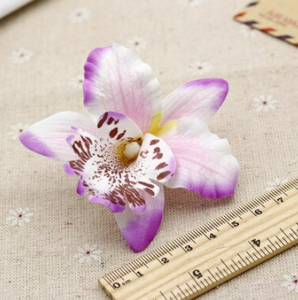 Fleur artificiel orchid Violet 7 cm - Lot de 5